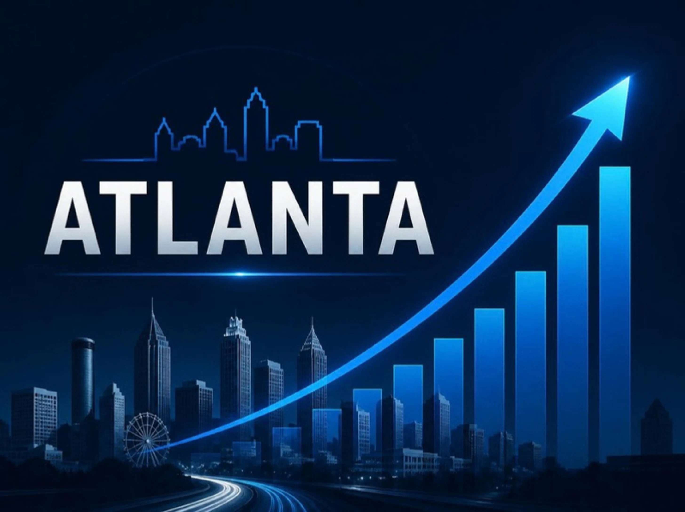 GuestBrands growth partnership graphic showing Atlanta ranking progress