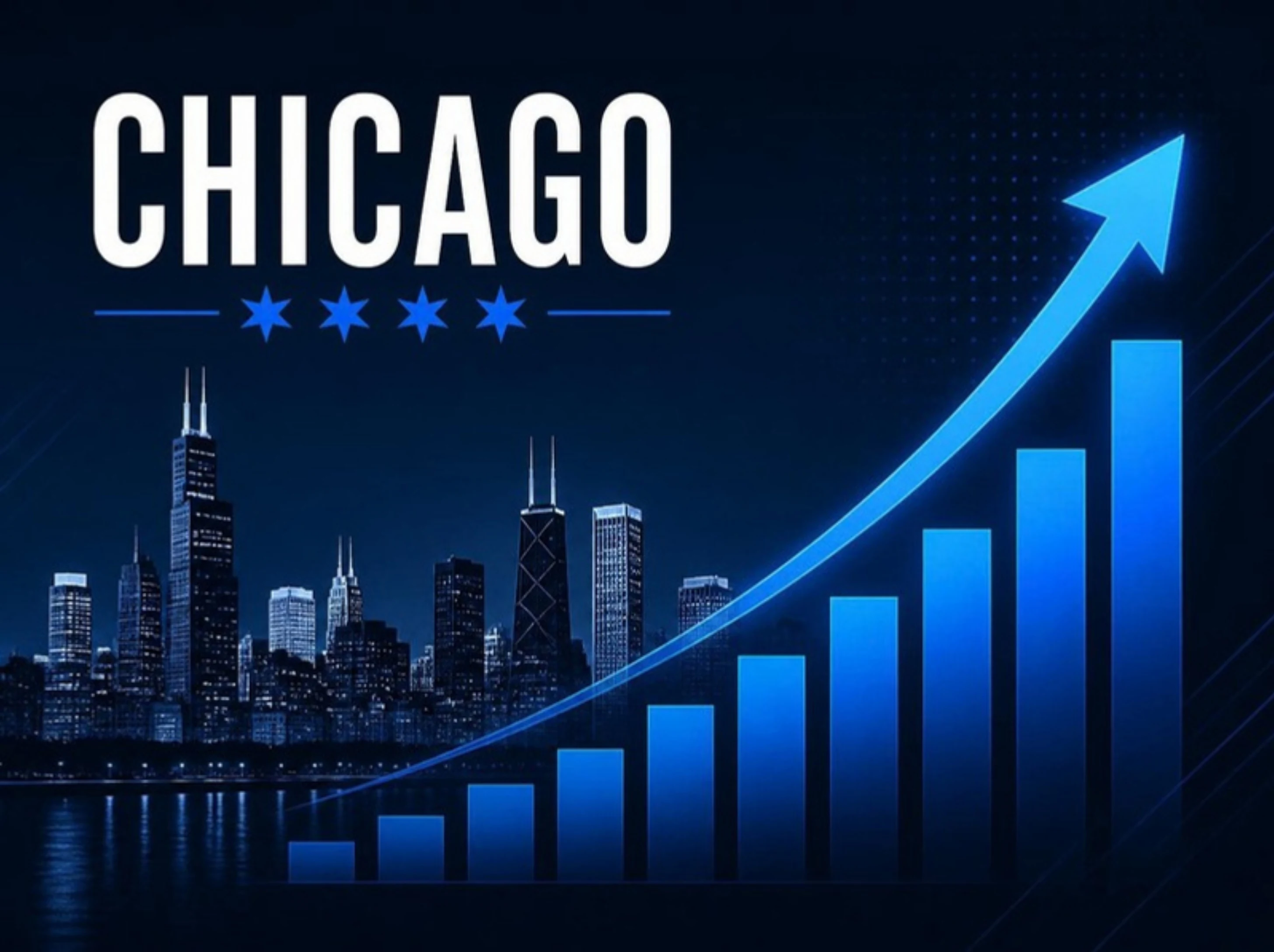 GuestBrands growth partnership graphic showing Chicago ranking progress