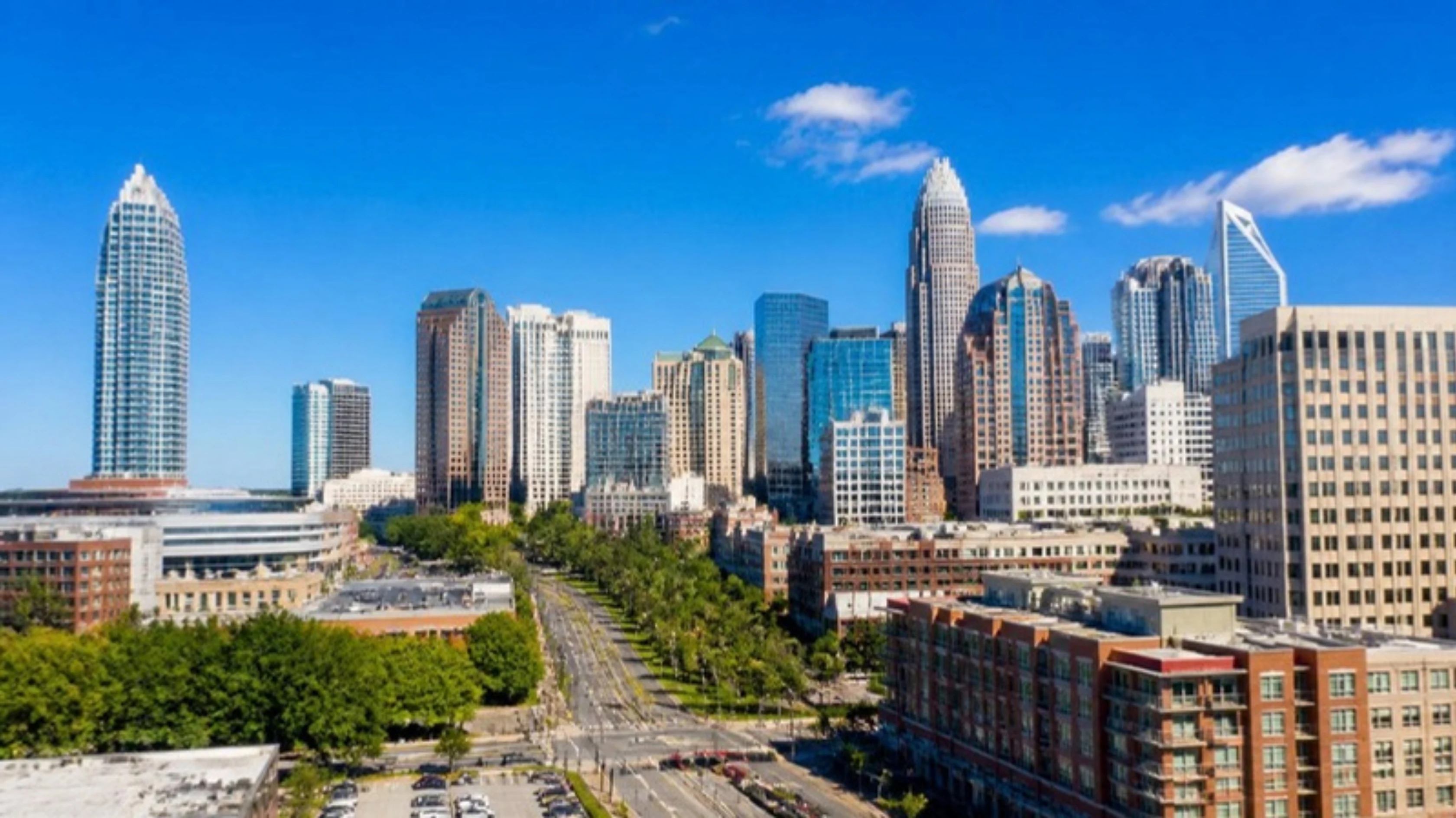 The Charlotte, North Carolina skyline, GuestBrands SEO and digital marketing services