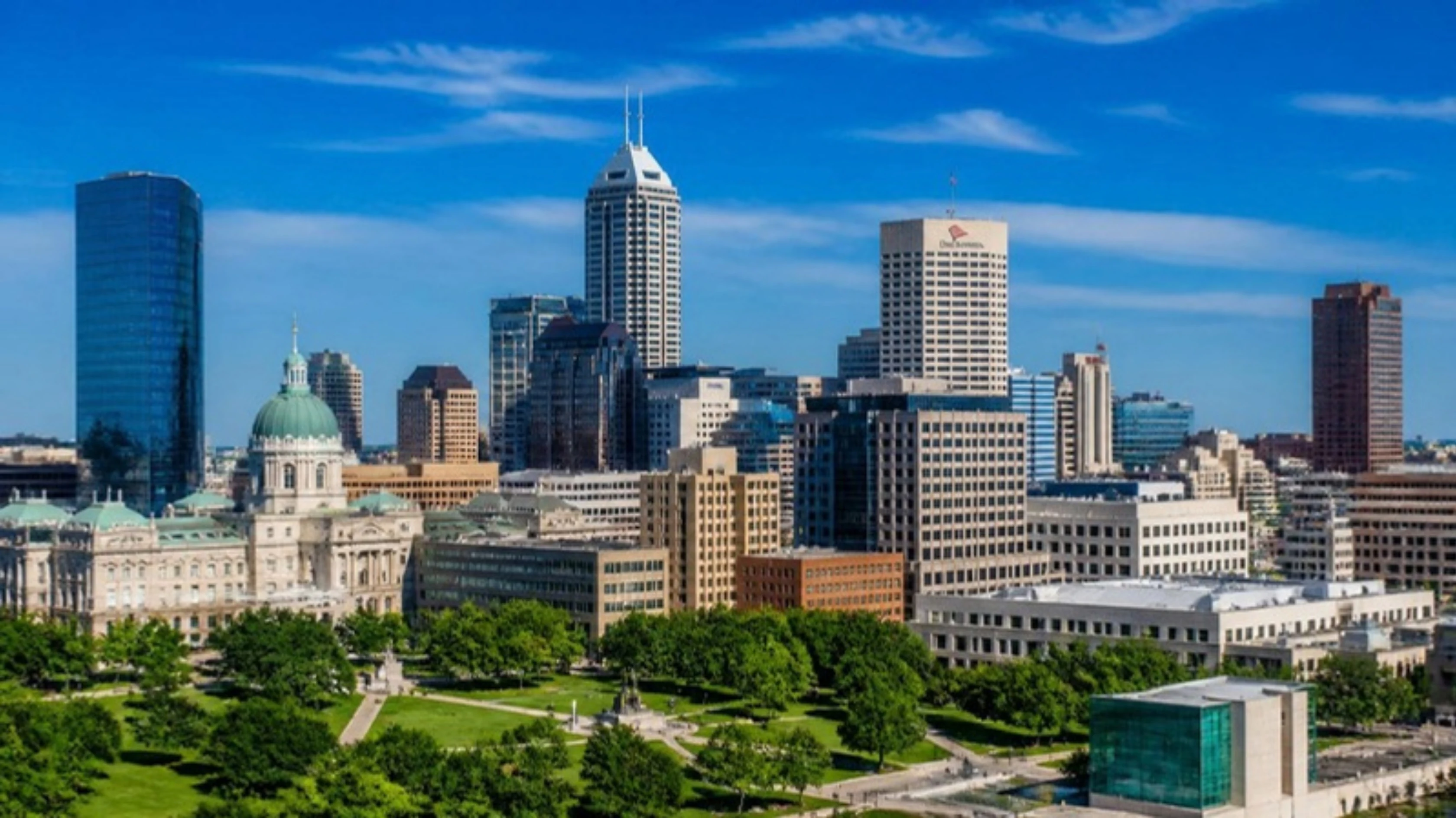 The Indianapolis, Indiana skyline, GuestBrands SEO and digital marketing services