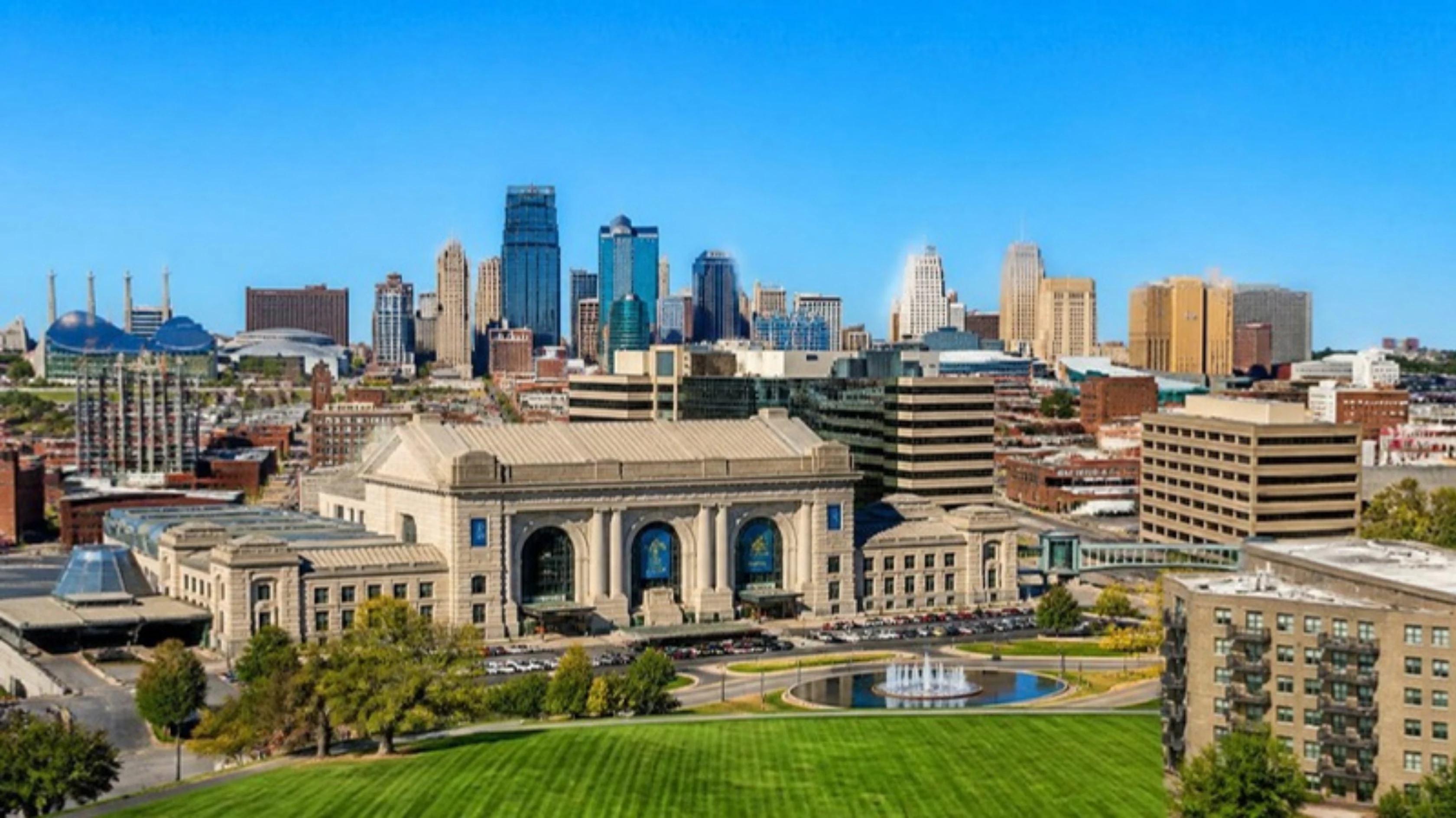 The Kansas City, Missouri skyline, GuestBrands SEO and digital marketing services