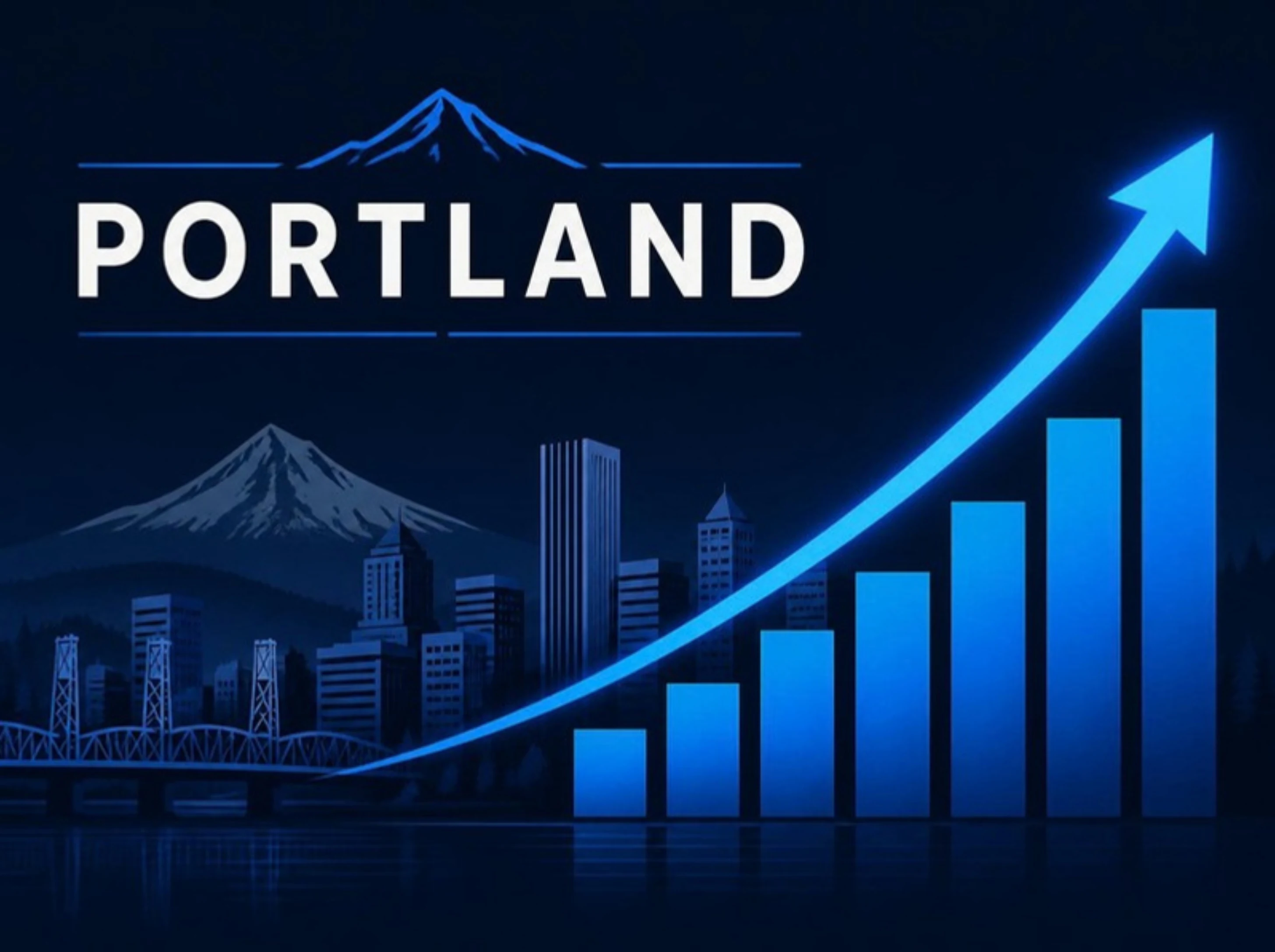 GuestBrands growth partnership graphic showing Portland ranking progress